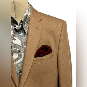 Versace Collection Virgin Wool Blend Trim-Fit Sport Coat in Camel